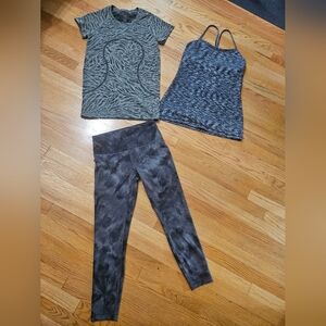 Lululemon Swiftly Tech Short Sleeve 2.0, size 8, leggins and tank